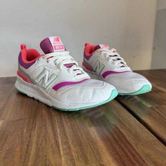 New Balance 997 H White - CW997HMA Purple Teal Size 9 US Walking Gym Lifestyle - Picture 2 of 11